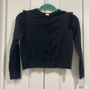 Girls Carters ruffle cardigan